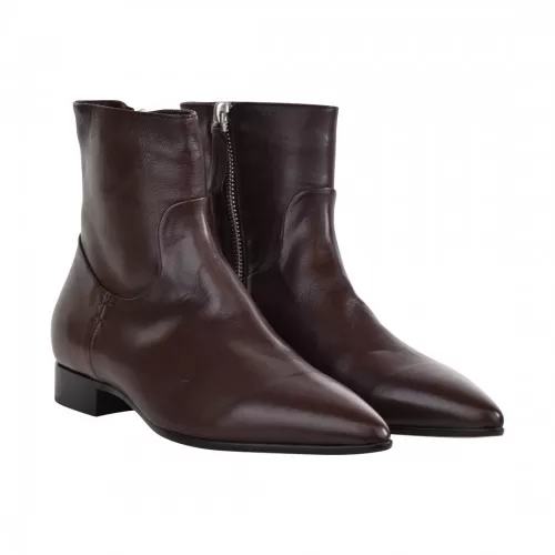 TRONCHETTO MADALINA IN PELLE CON ZIP POMME D'OR 2131 CHOCOLATE