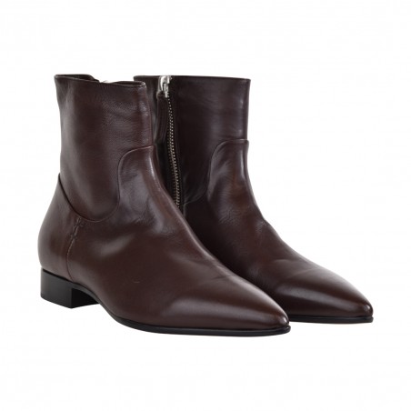 TRONCHETTO MADALINA IN PELLE CON ZIP POMME D'OR 2131 CHOCOLATE