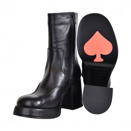 TRONCHETTO IN PELLE LEMARÉ 4060 NERO