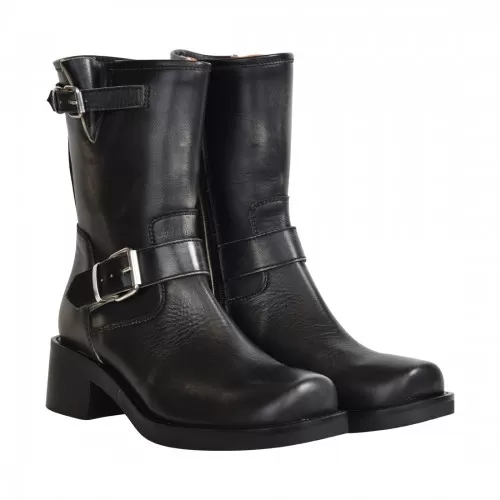 BIKER IN PELLE CON FIBBIE LEMARÉ 5055 PELTRO