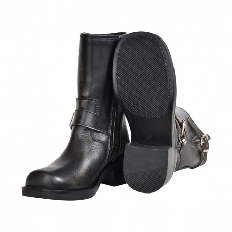 BIKER IN PELLE CON FIBBIE LEMARÉ 5055 PELTRO