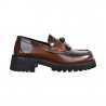 MOCASSINO ABRASIVATO CON LUCCHETTO POESIE VENEZIANE JMC61 COGNAC