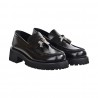 MOCASSINO ABRASIVATO CON LUCCHETTO POESIE VENEZIANE JMC61 NERO