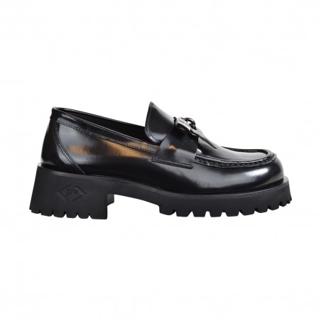 MOCASSINO ABRASIVATO CON LUCCHETTO POESIE VENEZIANE JMC61 NERO