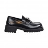 MOCASSINO ABRASIVATO CON LUCCHETTO POESIE VENEZIANE JMC61 NERO