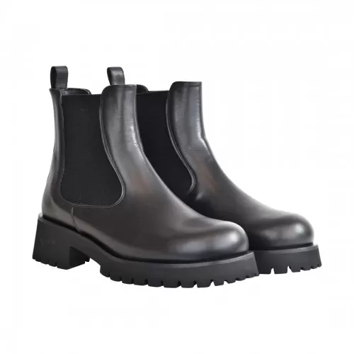 STIVALETTO CHELSEA IN PELLE POESIE VENEZIANE JMC72 NERO