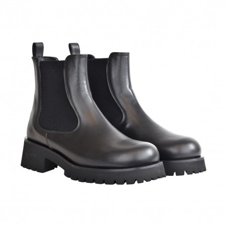STIVALETTO CHELSEA IN PELLE POESIE VENEZIANE JMC72 NERO