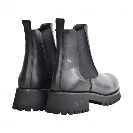 STIVALETTO CHELSEA IN PELLE POESIE VENEZIANE JMC72 NERO