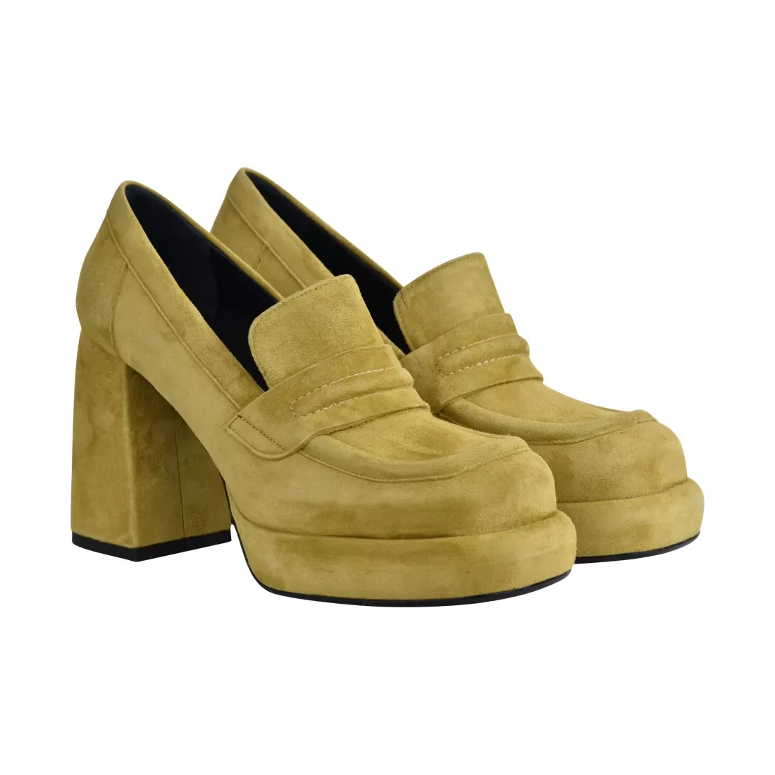 MOCASSINO CON TACCO IN CAMOSCIO POESIE VENEZIANE MCA22 379