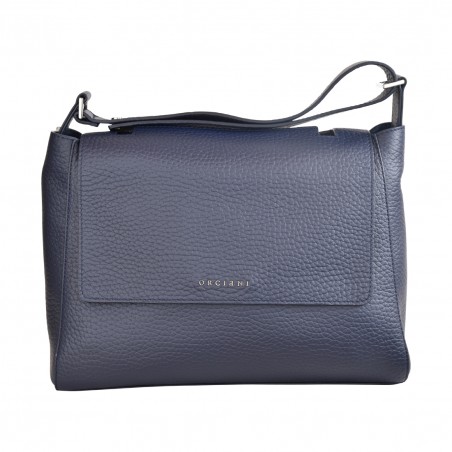 BORSA SVEVA MEDIA IN PELLE ORCIANI BT2006 NAVY