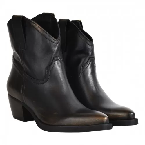 STIVALETTO TEXANO REP-KO CV717 NERO/ORO