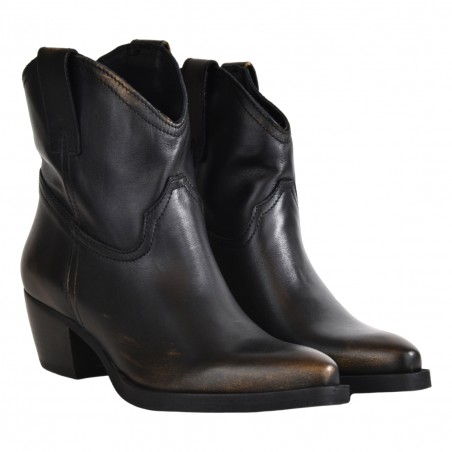 STIVALETTO TEXANO REP-KO CV717 NERO/ORO