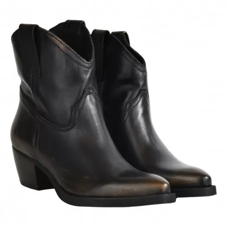 STIVALETTO TEXANO REP-KO CV717 NERO/ORO