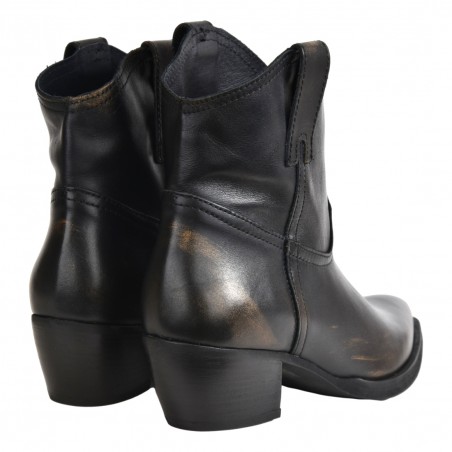 STIVALETTO TEXANO REP-KO CV717 NERO/ORO