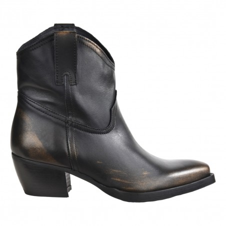 STIVALETTO TEXANO REP-KO CV717 NERO/ORO