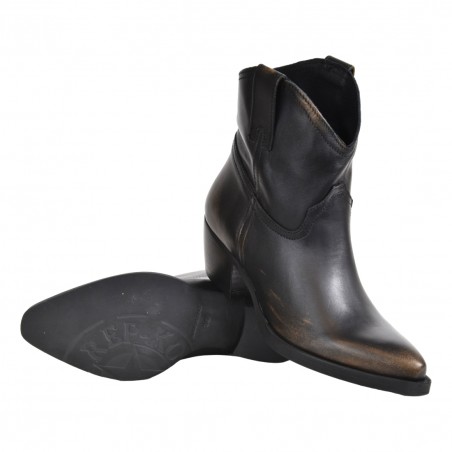 STIVALETTO TEXANO REP-KO CV717 NERO/ORO