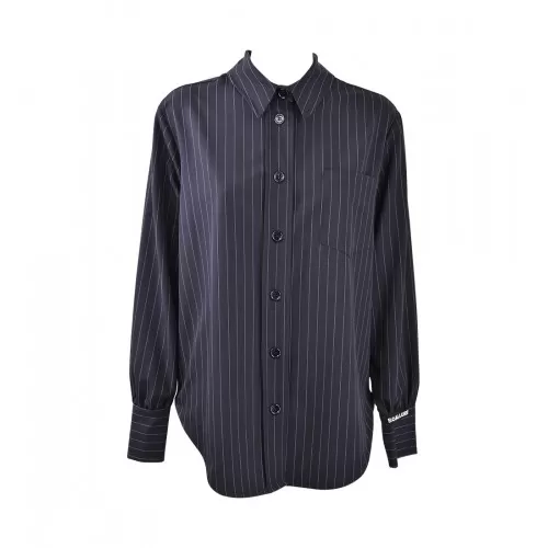 CAMICIA OVER GESSATO SO ALLURE D22021 NAVYBLUE