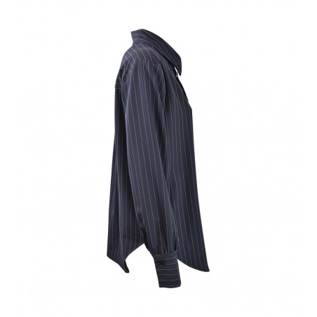 CAMICIA OVER GESSATO SO ALLURE D22021 NAVYBLUE