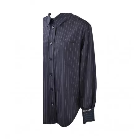 CAMICIA OVER GESSATO SO ALLURE D22021 NAVYBLUE