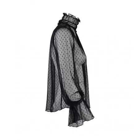 BLUSA COLLO ALTO PLUMETILLE SO ALLURE L22010 BLACK