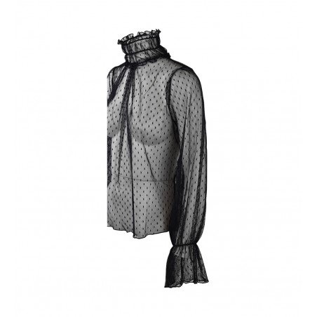 BLUSA COLLO ALTO PLUMETILLE SO ALLURE L22010 BLACK