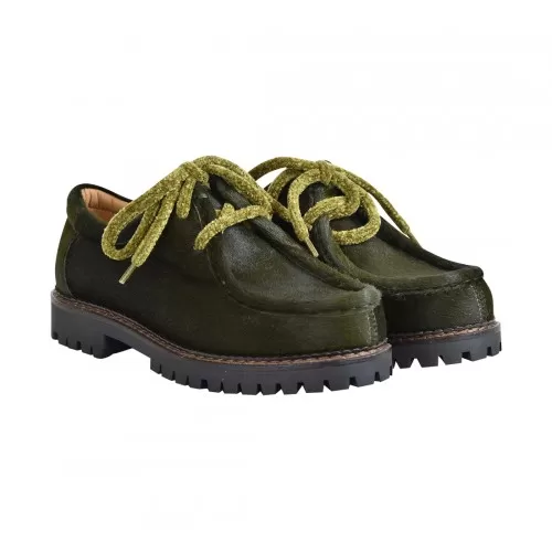 MOCASSINO ALLACCIATO PONY J.O.LUXURY STYLE L710 MILITARE