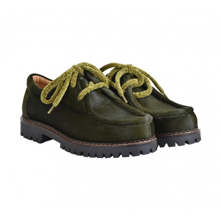 MOCASSINO ALLACCIATO PONY J.O.LUXURY STYLE L710 MILITARE