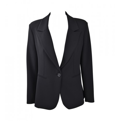 GIACCA MONOPETTO SLIM CREPE SO ALLURE O33001 BLACK