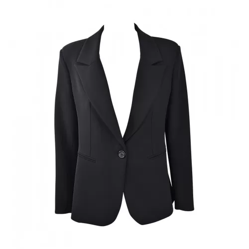 GIACCA MONOPETTO SLIM CREPE SO ALLURE O33001 BLACK
