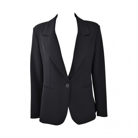 GIACCA MONOPETTO SLIM CREPE SO ALLURE O33001 BLACK