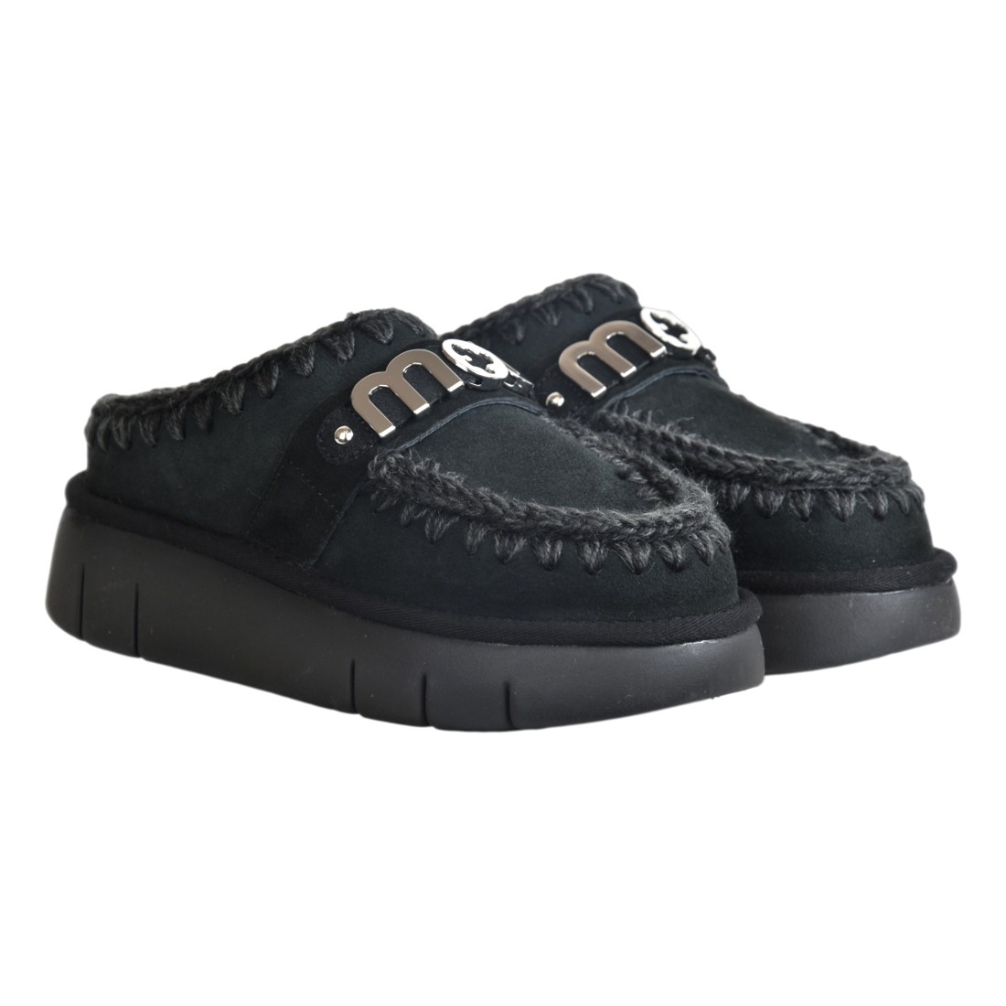 BOUNCE CLOG METAL LOGO MOU MU.FW531001A BKBK
