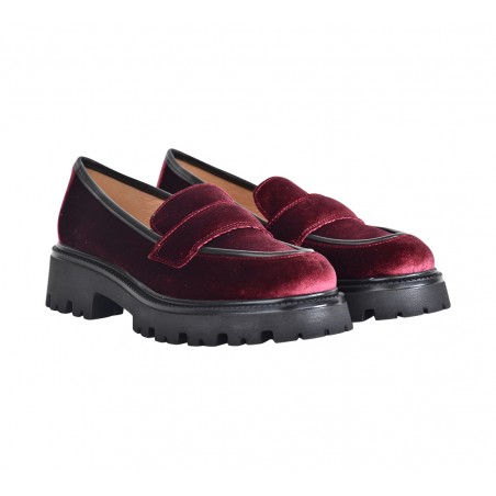 MOCASSINO VELLUTO LA PARIGINA Y9300V-306-G BORDEAUX