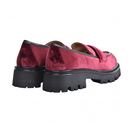 MOCASSINO VELLUTO LA PARIGINA Y9300V-306-G BORDEAUX