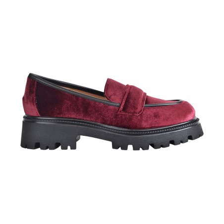 MOCASSINO VELLUTO LA PARIGINA Y9300V-306-G BORDEAUX