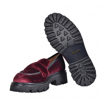 MOCASSINO VELLUTO LA PARIGINA Y9300V-306-G BORDEAUX