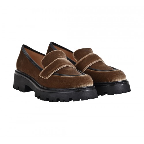 MOCASSINO VELLUTO LA PARIGINA Y9300V-306-G TAUPE