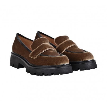MOCASSINO VELLUTO LA PARIGINA Y9300V-306-G TAUPE
