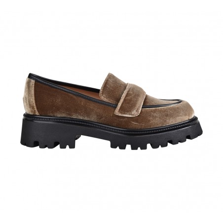 MOCASSINO VELLUTO LA PARIGINA Y9300V-306-G TAUPE