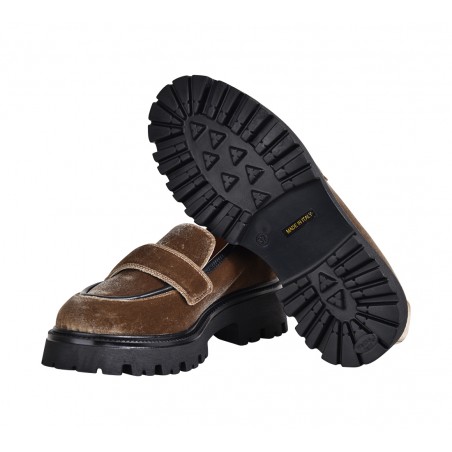 MOCASSINO VELLUTO LA PARIGINA Y9300V-306-G TAUPE