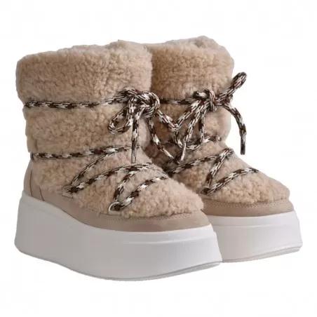 STIVALETTO STRINGATO PELLICCIA ASH MOBOO02 EGGNUG