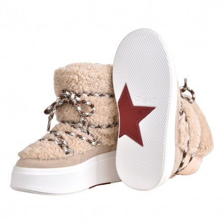 STIVALETTO STRINGATO PELLICCIA ASH MOBOO02 EGGNUG