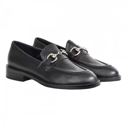 MOCASSINO CON MORSETTO SITON MOS2406 NERO