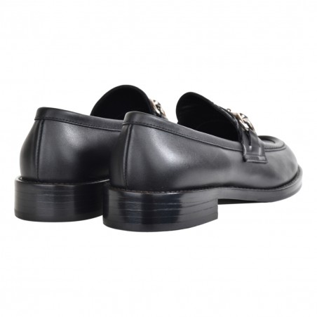 MOCASSINO CON MORSETTO SITON MOS2406 NERO