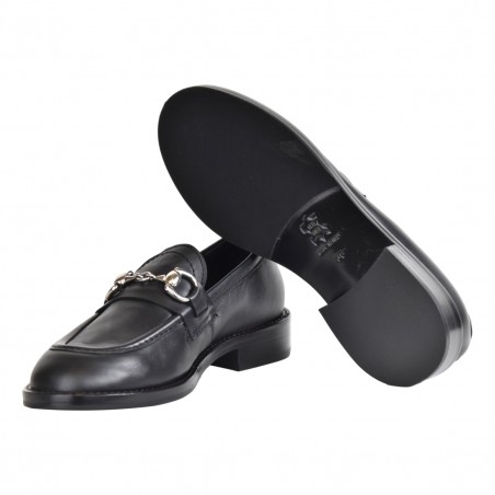 MOCASSINO CON MORSETTO SITON MOS2406 NERO