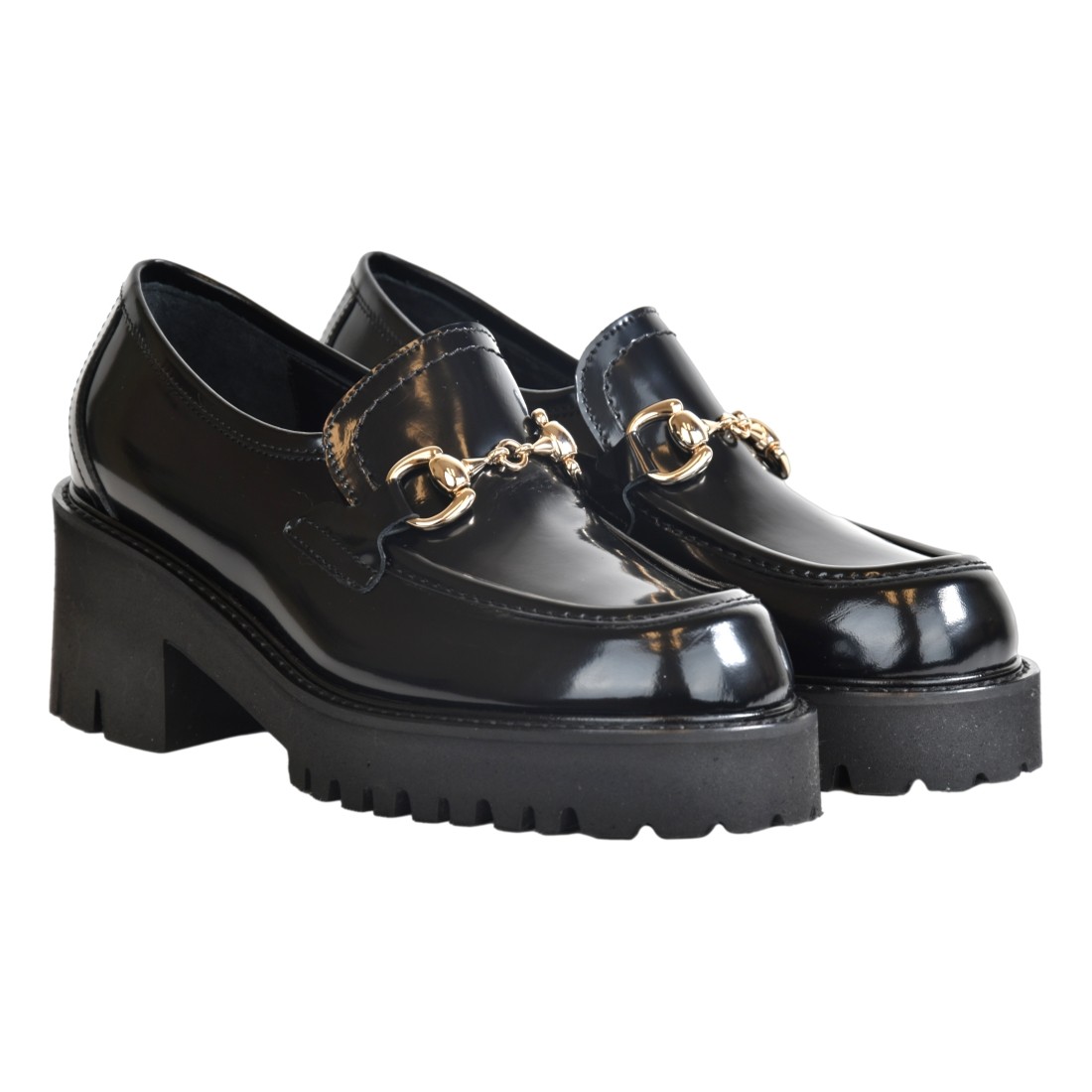 MOCASSINO CON MORSETTO SITON MOS2422 NERO