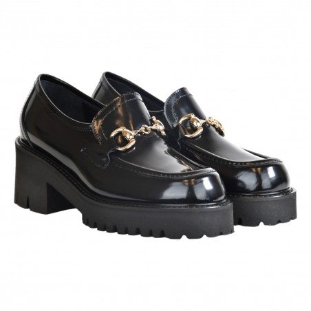 MOCASSINO CON MORSETTO SITON MOS2422 NERO