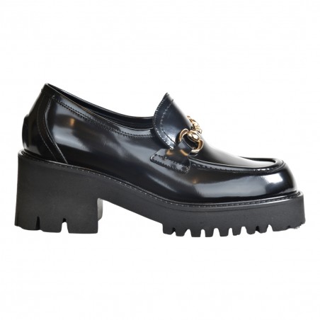 MOCASSINO CON MORSETTO SITON MOS2422 NERO