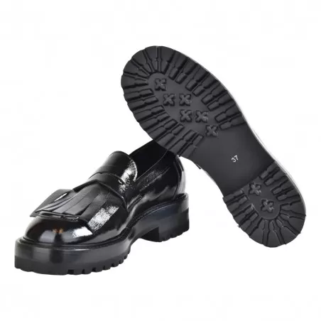 MOCASSINO CON FRANGIA SITON MOS2427 NERO