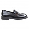 MOCASSINO SPAZZOLATO CON BORCHIE ASH WHISPERSTU01 BLACK