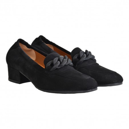 MOCASSINO CON ACCESSORIO LA PARIGINA 4420 NERO